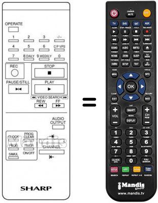 Télécommande équivalente Sharp RRMCG0230GESA