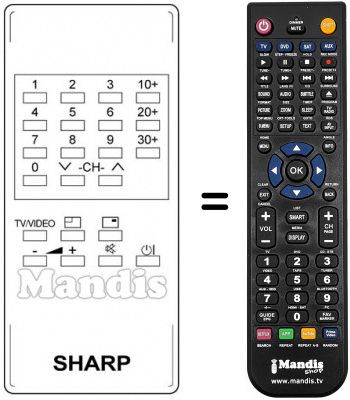 Télécommande équivalente Sharp RRMCG0466CESB