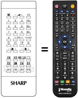 Télécommande équivalente Sharp RRMCG0517CESA