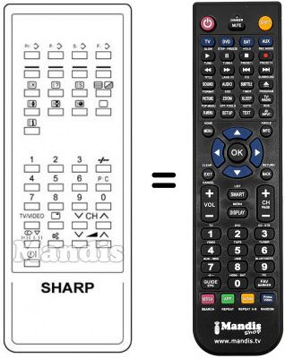 Télécommande équivalente RRMCG1014BMSA