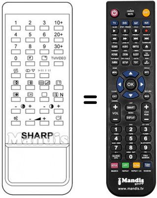 Télécommande équivalente RRMCG0498CESA