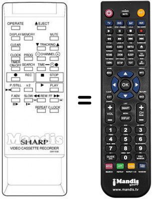 T&eacute;l&eacute;commande &eacute;quivalente Sharp RRMCG0610GESA