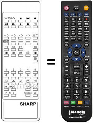 Télécommande équivalente Sharp RRMCG0739BMSA