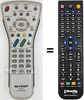 Télécommande équivalente GA295WJSA