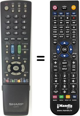 Télécommande équivalente Sharp LC-42RD2EA
