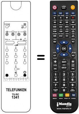 Télécommande équivalente Telefunken S259NCL Télécommande équivalente Telefunken S259NCL