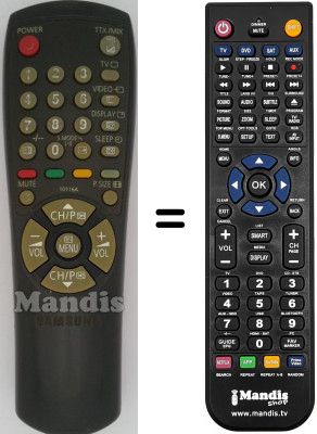 Télécommande équivalente Samsung CF683CN3X Télécommande équivalente Samsung CF683CN3X