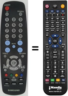 T&eacute;l&eacute;commande &eacute;quivalente Samsung LN22A650A1D