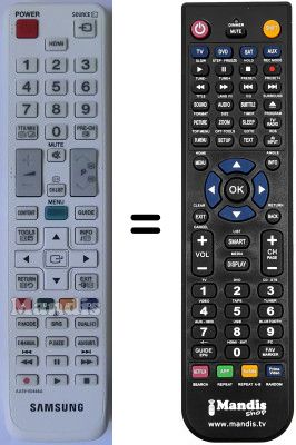 Télécommande équivalente Samsung UE19D4010 Télécommande équivalente Samsung UE19D4010