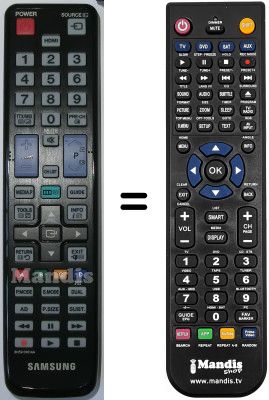 Télécommande équivalente Samsung UE19C4000 Télécommande équivalente Samsung UE19C4000