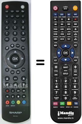 Télécommande équivalente Sharp RC1910