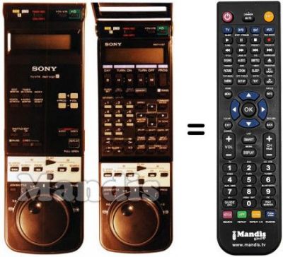 Télécommande équivalente Sony SLV-825 Télécommande équivalente Sony SLV-825