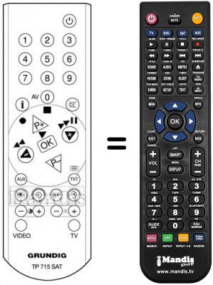 Télécommande équivalente REMCON1287 Télécommande équivalente REMCON1287