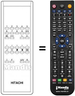 T&eacute;l&eacute;commande &eacute;quivalente Hitachi CPT1570