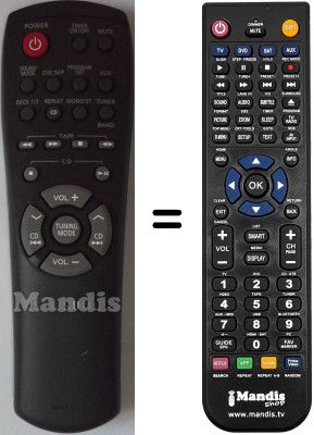 T&eacute;l&eacute;commande &eacute;quivalente Samsung AH59-00004B