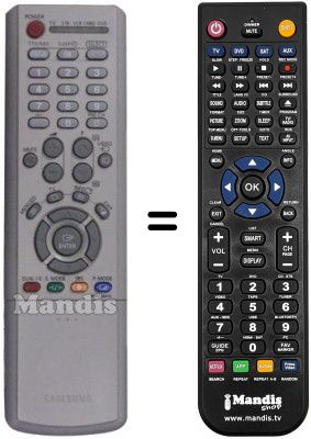 Télécommande équivalente Samsung CW21A113N2X/XEC Télécommande équivalente Samsung CW21A113N2X/XEC
