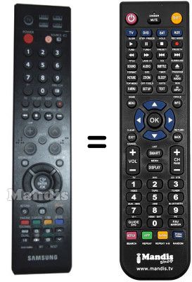 Télécommande équivalente Samsung BN5900602A Télécommande équivalente Samsung BN5900602A