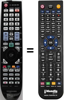 T&eacute;l&eacute;commande &eacute;quivalente Samsung LE52A856S1M/XKS
