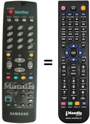T&eacute;l&eacute;commande &eacute;quivalente Samsung AA59-00006A
