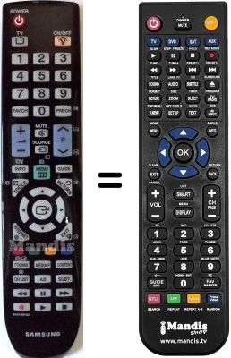 Télécommande équivalente Samsung LA32M61BXXSE Télécommande équivalente Samsung LA32M61BXXSE