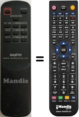 T&eacute;l&eacute;commande &eacute;quivalente RB-HT47