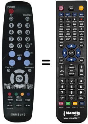 Télécommande équivalente Samsung BN5900676A Télécommande équivalente Samsung BN5900676A