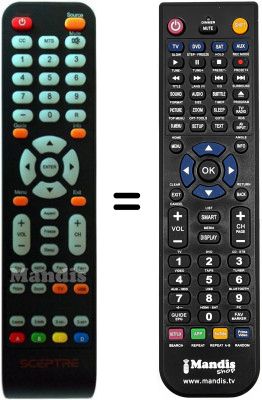 T&eacute;l&eacute;commande &eacute;quivalente SCEPTRE E325HD