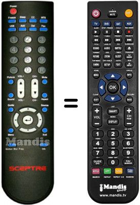 T&eacute;l&eacute;commande &eacute;quivalente SCEPTRE E420BVF120