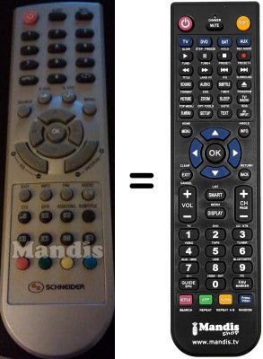 Télécommande équivalente SCHNEIDER STFT2208