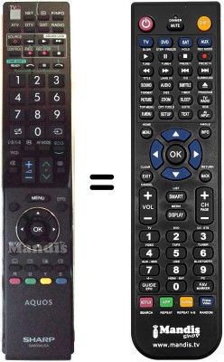 Télécommande équivalente Sharp LC-60LE635RU