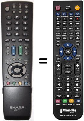 Télécommande équivalente Sharp LC-52LE705S