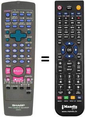 Télécommande équivalente Sharp VC-MH77OS