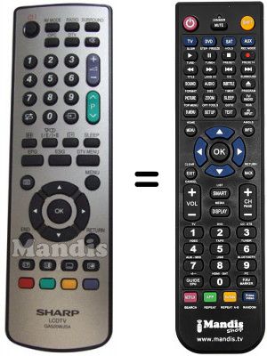 Télécommande équivalente Sharp LC-37SD1E