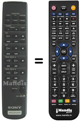 Télécommande équivalente Sony STRDE205 Télécommande équivalente Sony STRDE205