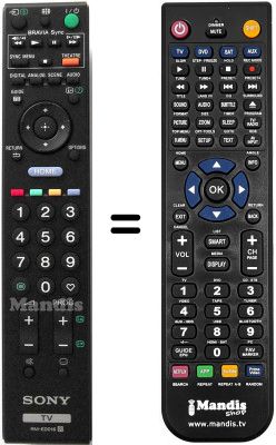 Télécommande équivalente Sony KDL-32V5500 Télécommande équivalente Sony KDL-32V5500
