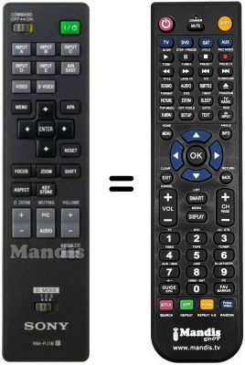 Télécommande équivalente Sony RM-PJ18 Télécommande équivalente Sony RM-PJ18