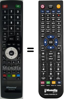 Télécommande équivalente Hisense LHDN32W12EU