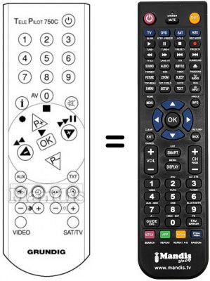 Télécommande équivalente REMCON1279 Télécommande équivalente REMCON1279