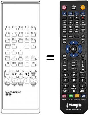 T&eacute;l&eacute;commande &eacute;quivalente Sinudyne FAUNO1601