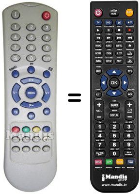 T&eacute;l&eacute;commande &eacute;quivalente Amstrad TV21EC4