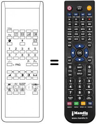 Télécommande équivalente Univox TM90 OSD Télécommande équivalente Univox TM90 OSD