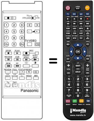 Télécommande équivalente Panasonic TNQ1411