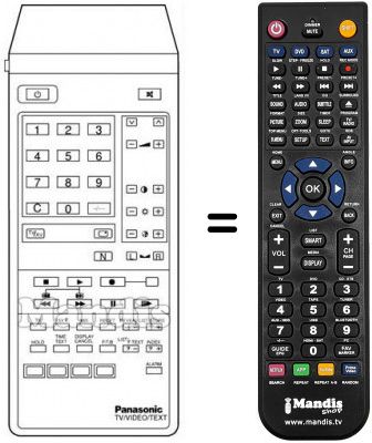 Télécommande équivalente Panasonic TNQ8E0422