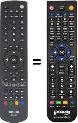 Télécommande équivalente Toshiba CT-8023