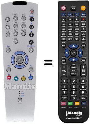 Télécommande équivalente Grundig M84-212-8 DOLBY Télécommande équivalente Grundig M84-212-8 DOLBY
