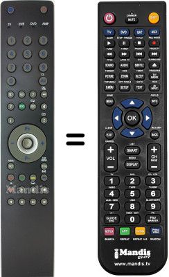 Télécommande équivalente Grundig VISION326 3931T 2