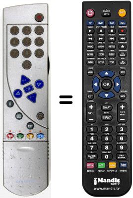 Télécommande équivalente Goodmans TP 910 C