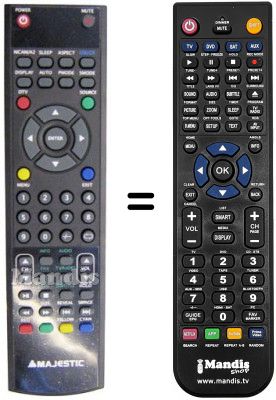 T&eacute;l&eacute;commande &eacute;quivalente United UTV9195