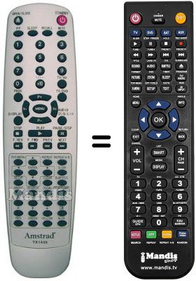 Télécommande équivalente Amstrad LCD 1907D