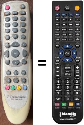 Télécommande équivalente Technomate TM5000DA
